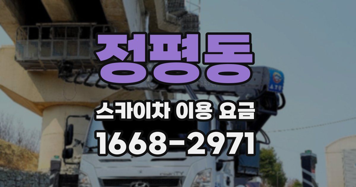 정평동 스카이차 이용 요금