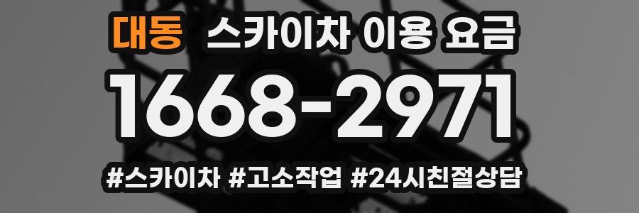 대동 스카이차 이용 요금