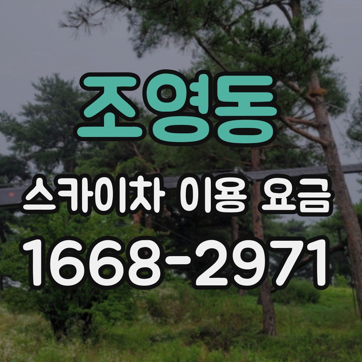 조영동 스카이차 이용 요금
