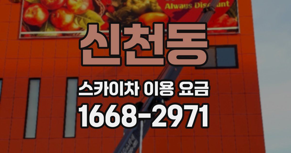 신천동 스카이차 이용 요금