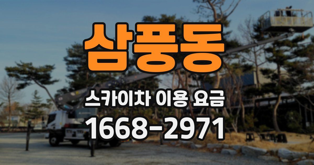삼풍동 스카이차 이용 요금