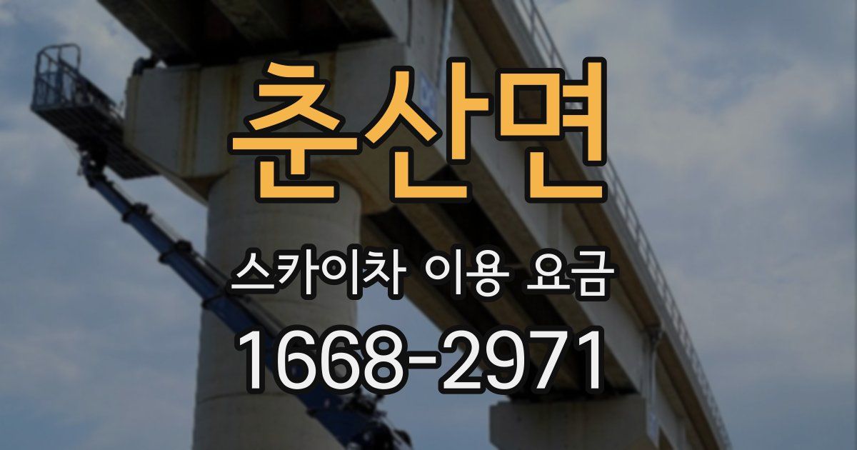 춘산면 스카이차 이용 요금