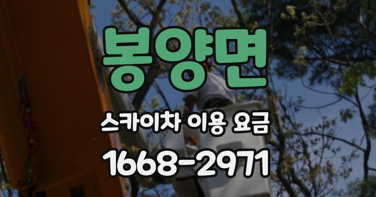 봉양면 스카이차 이용 요금
