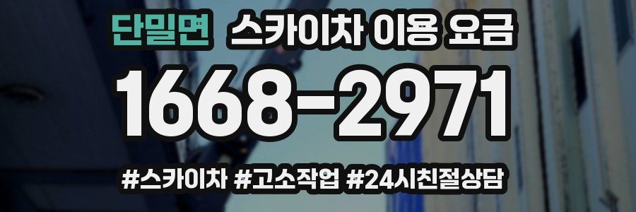단밀면 스카이차 이용 요금