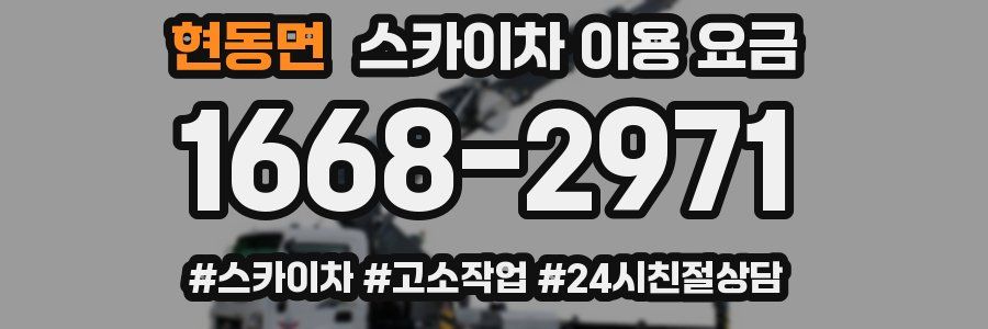 현동면 스카이차 이용 요금