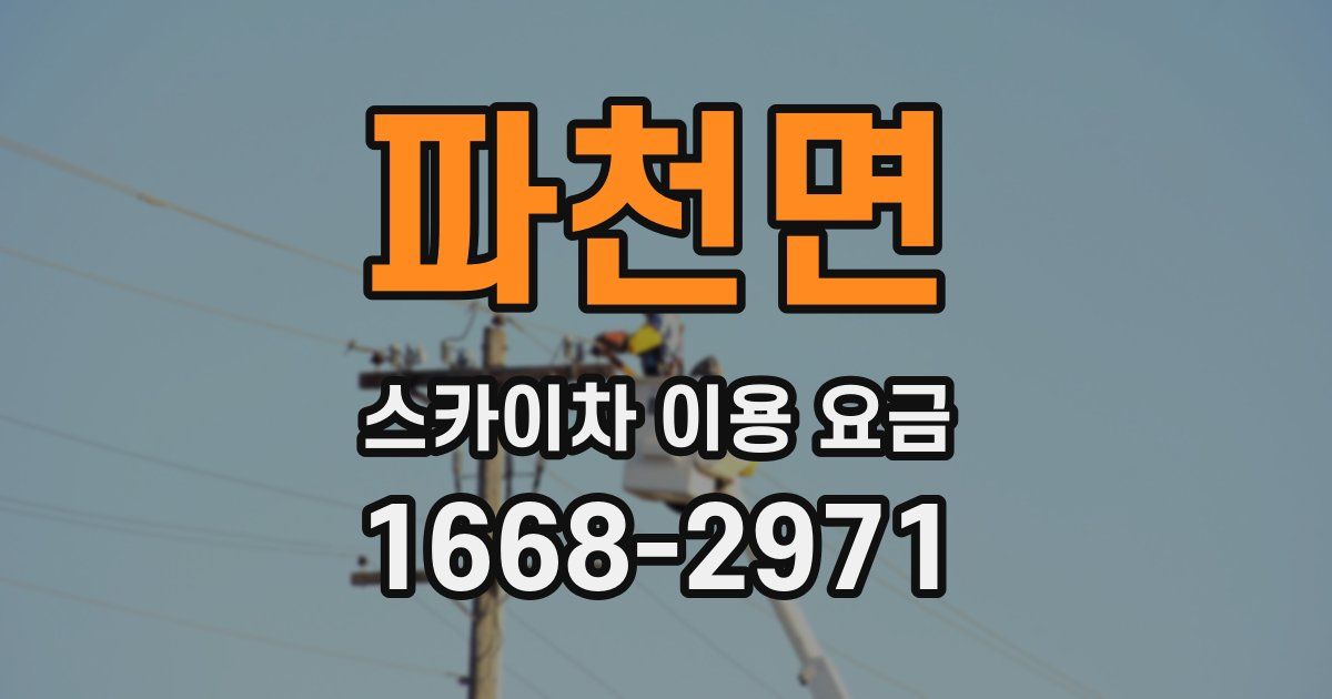파천면 스카이차 이용 요금
