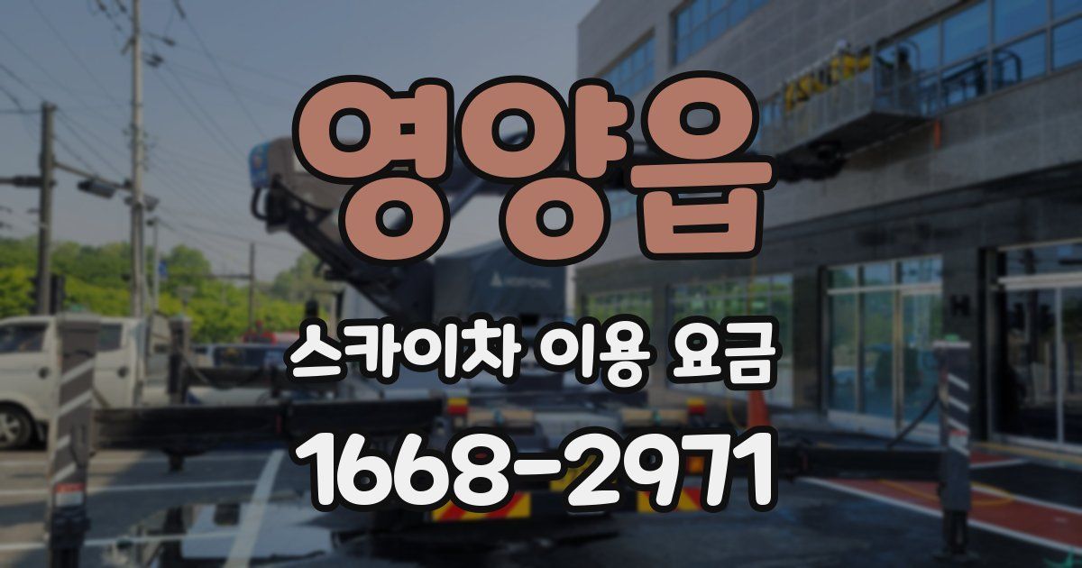 영양읍 스카이차 이용 요금