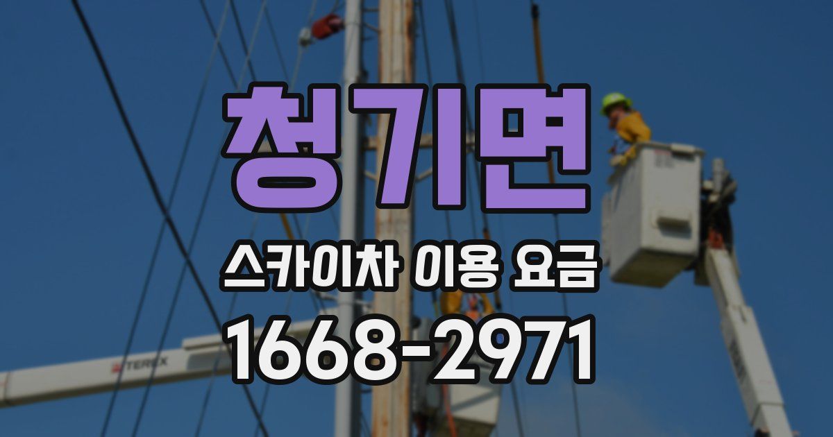 청기면 스카이차 이용 요금