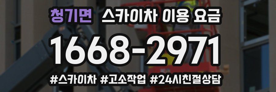 청기면 스카이차 이용 요금