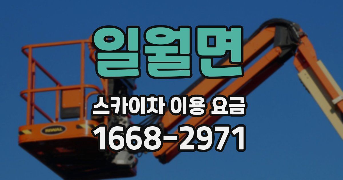 일월면 스카이차 이용 요금