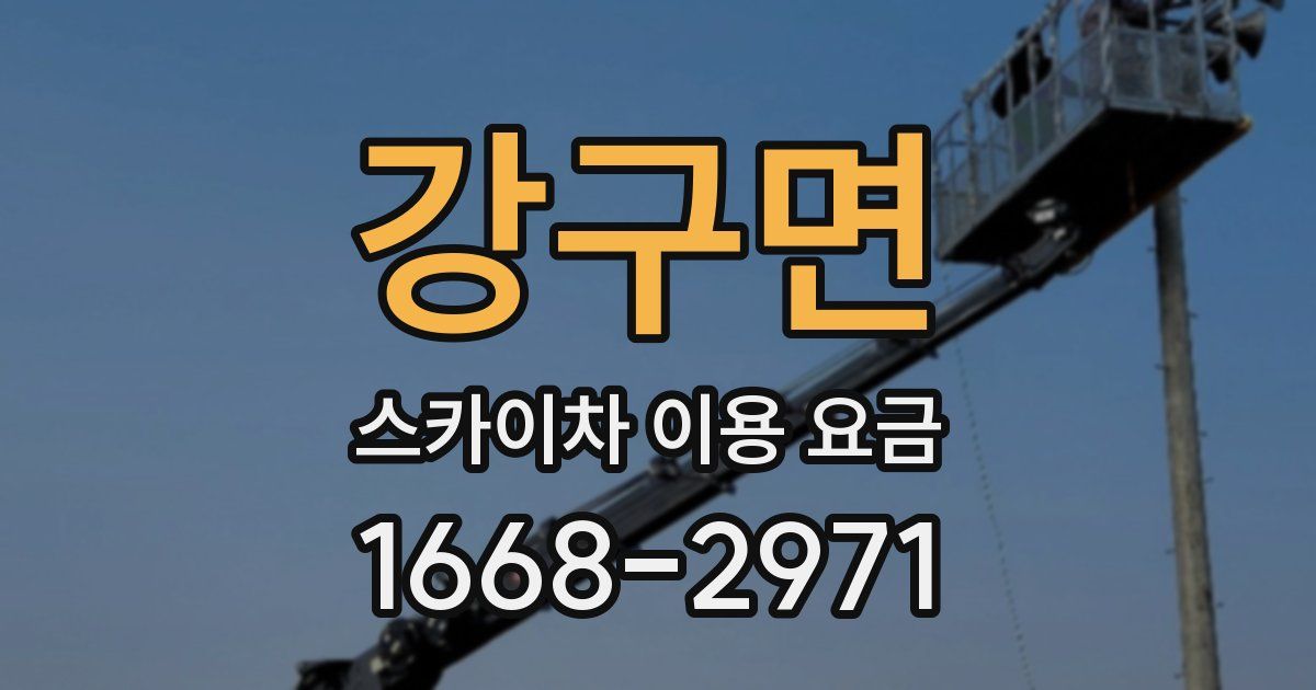 강구면 스카이차 이용 요금