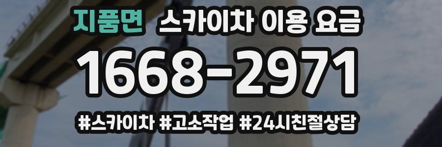 지품면 스카이차 이용 요금