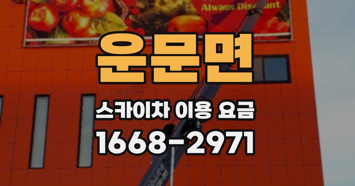 운문면 스카이차 이용 요금