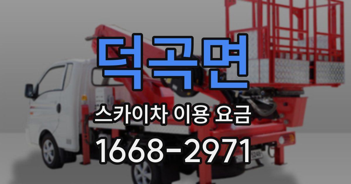 덕곡면 스카이차 이용 요금