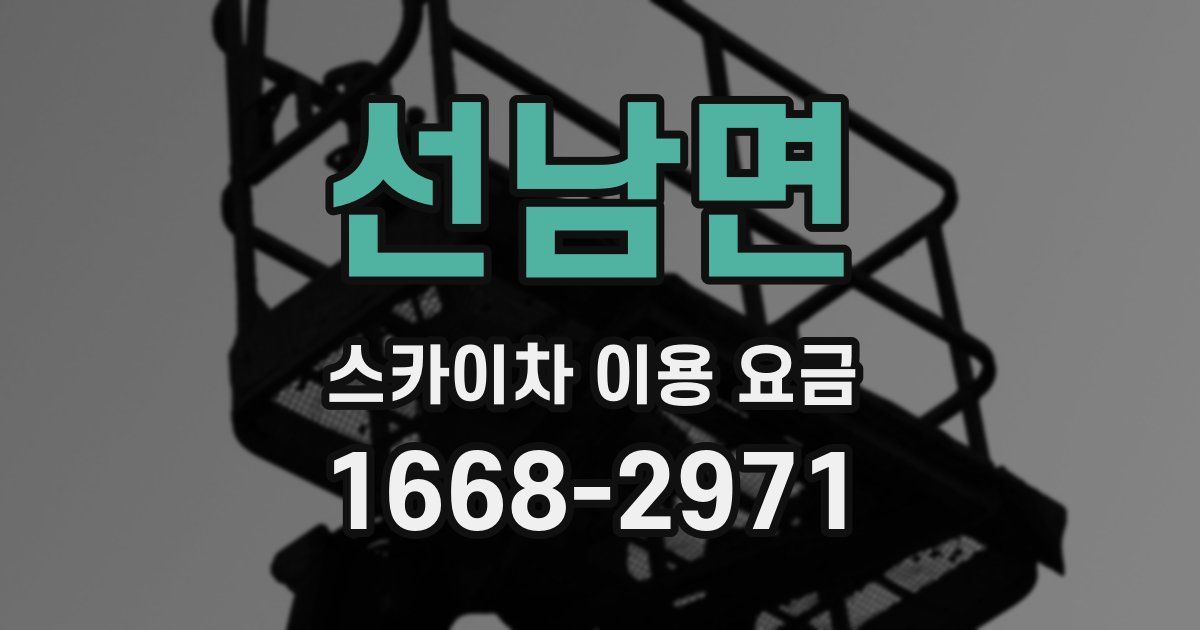 선남면 스카이차 이용 요금