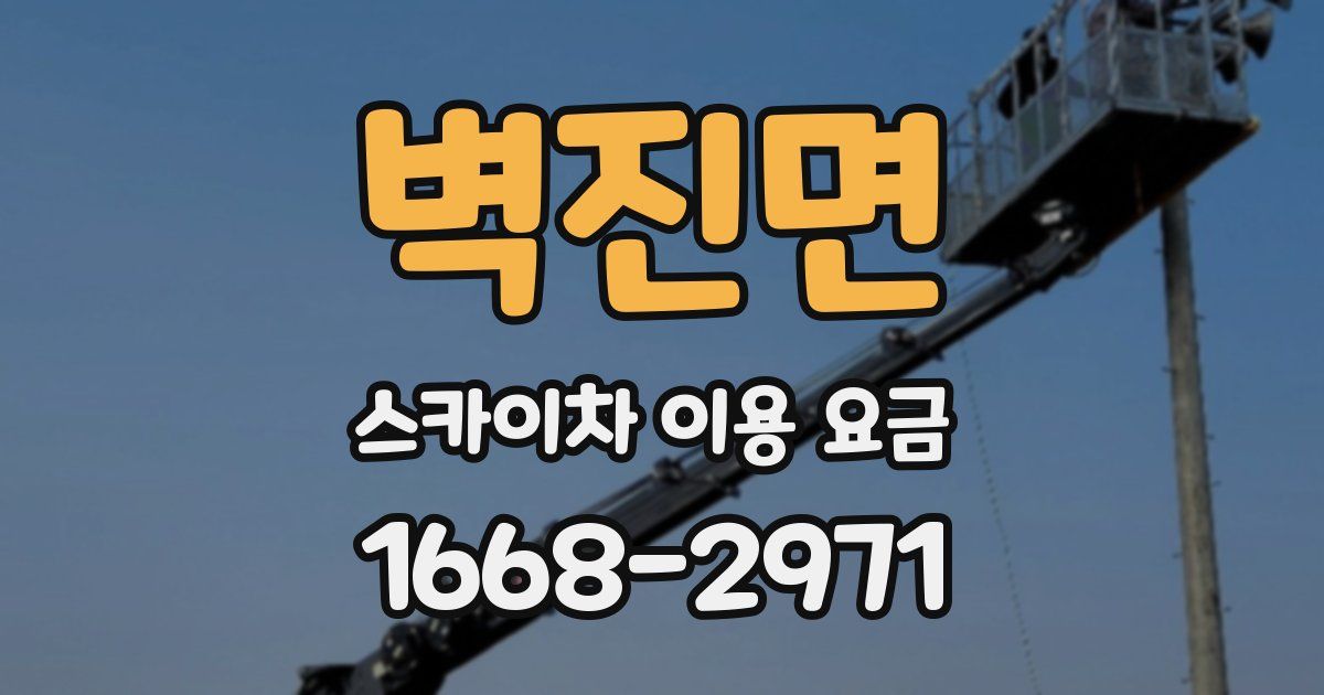 벽진면 스카이차 이용 요금