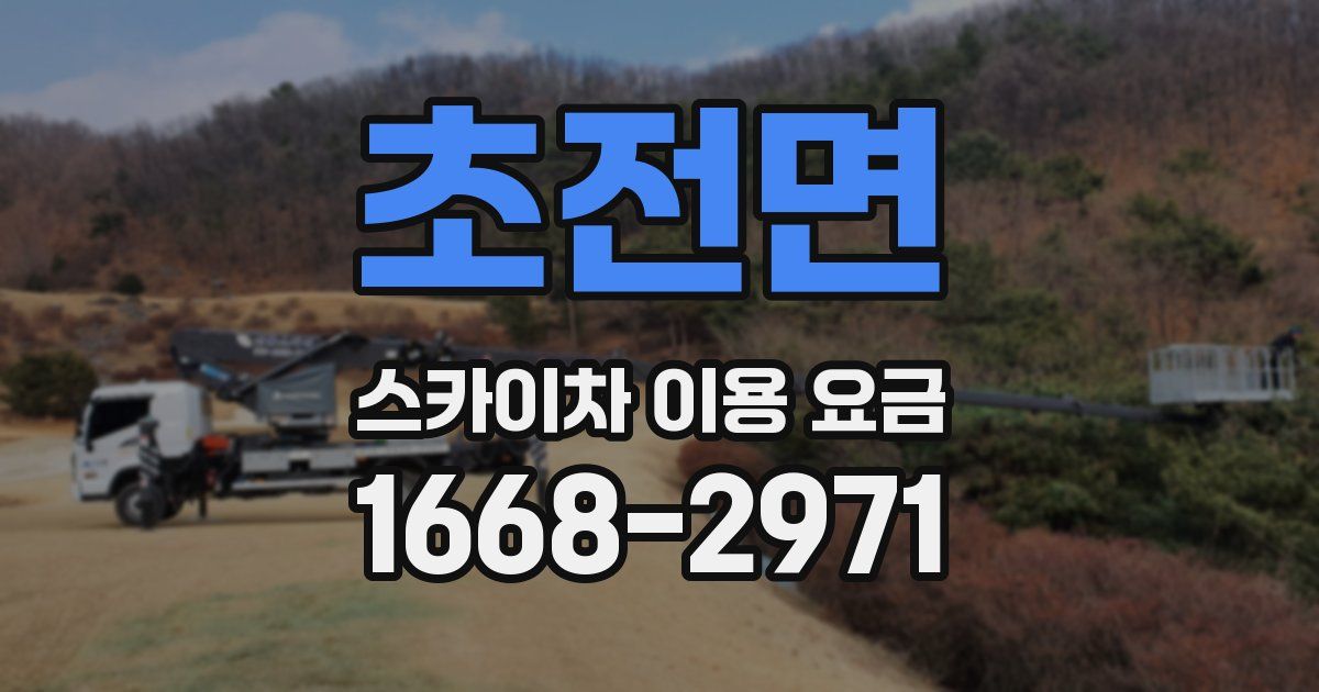 초전면 스카이차 이용 요금