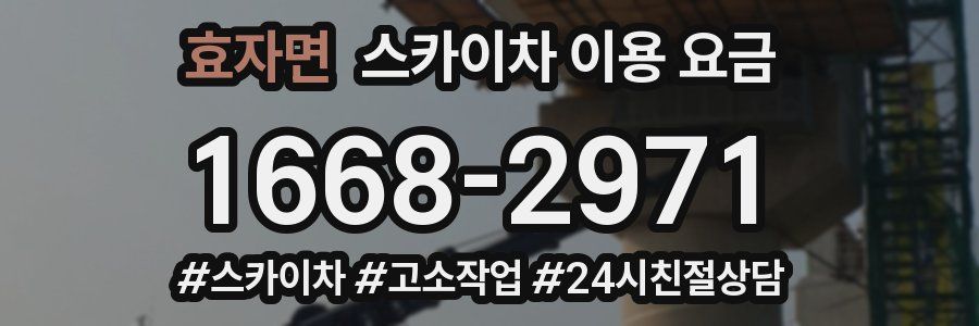 효자면 스카이차 이용 요금