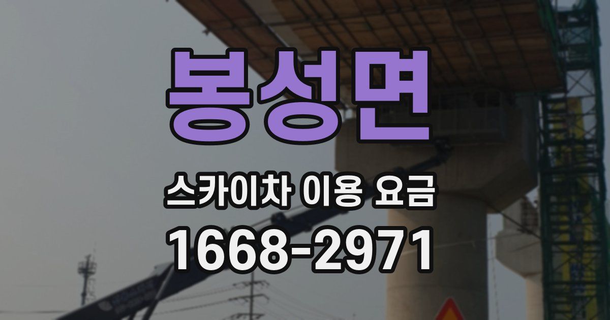 봉성면 스카이차 이용 요금