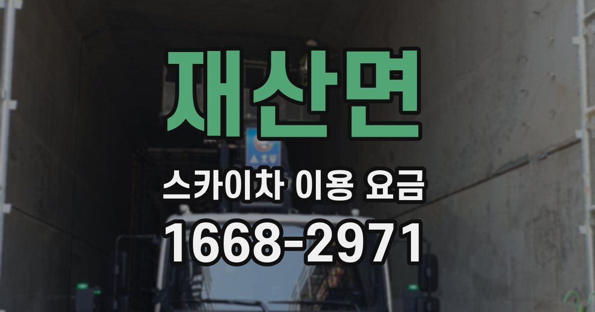 재산면 스카이차 이용 요금