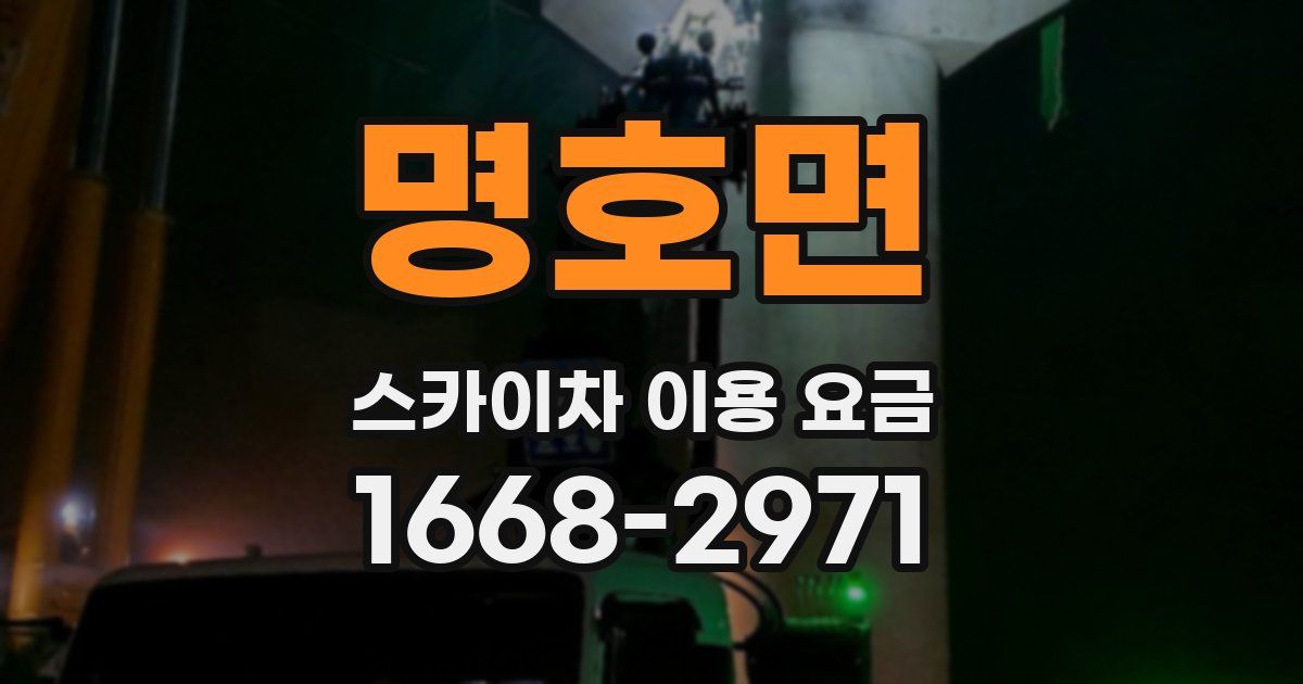 명호면 스카이차 이용 요금
