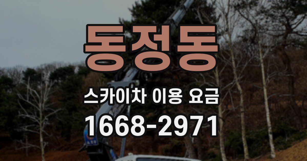 동정동 스카이차 이용 요금