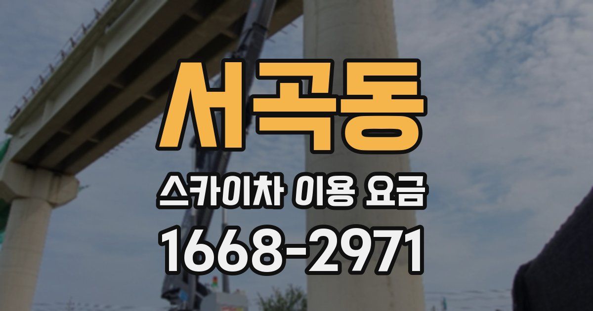 서곡동 스카이차 이용 요금
