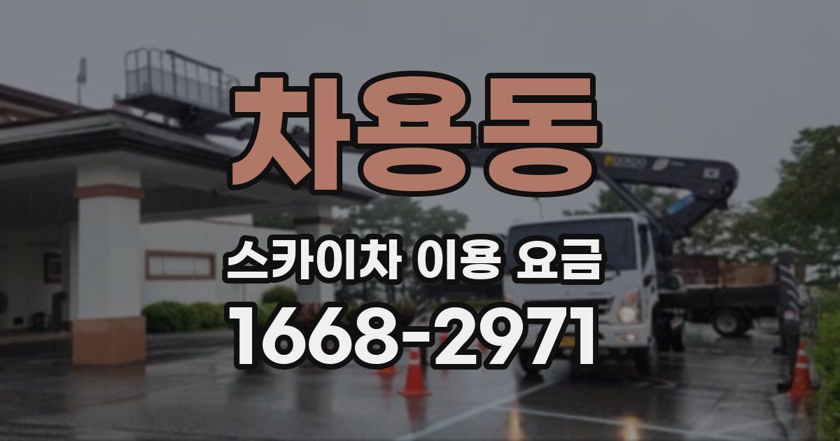 차용동 스카이차 이용 요금