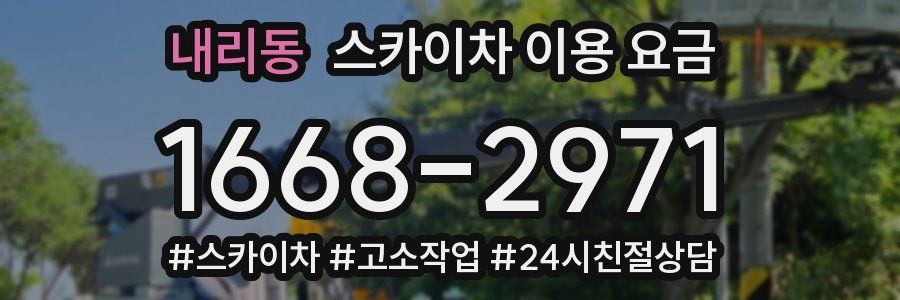 내리동 스카이차 이용 요금
