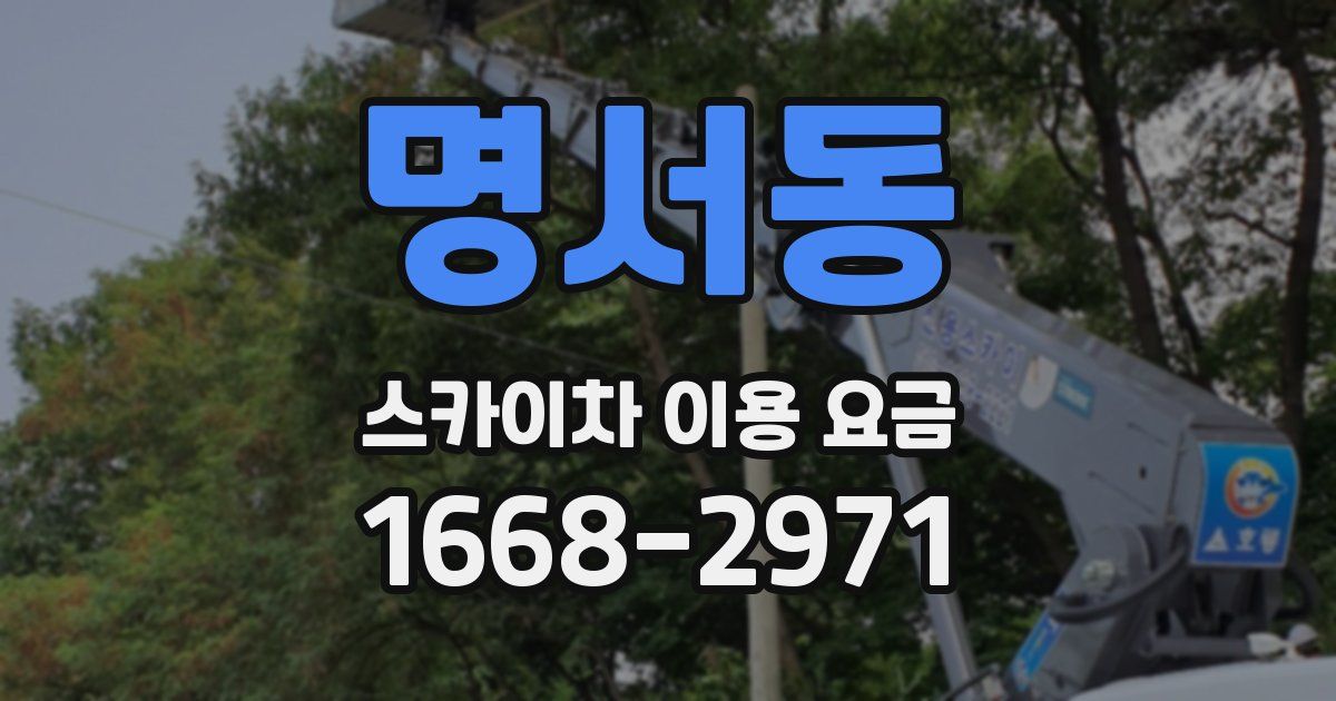 명서동 스카이차 이용 요금