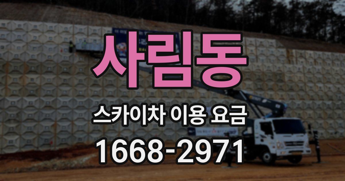 사림동 스카이차 이용 요금