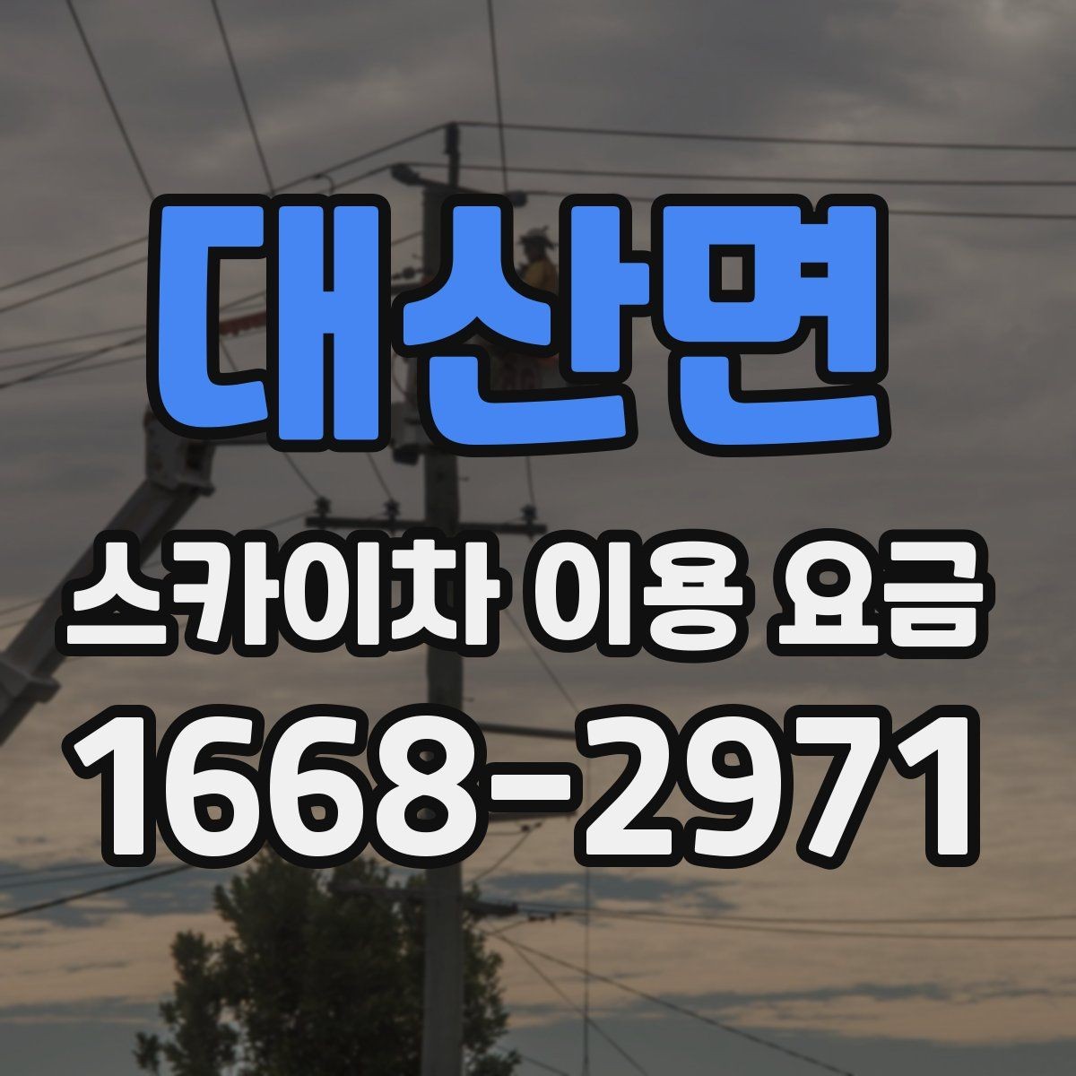 대산면 스카이차 이용 요금 정리와 문의 팁