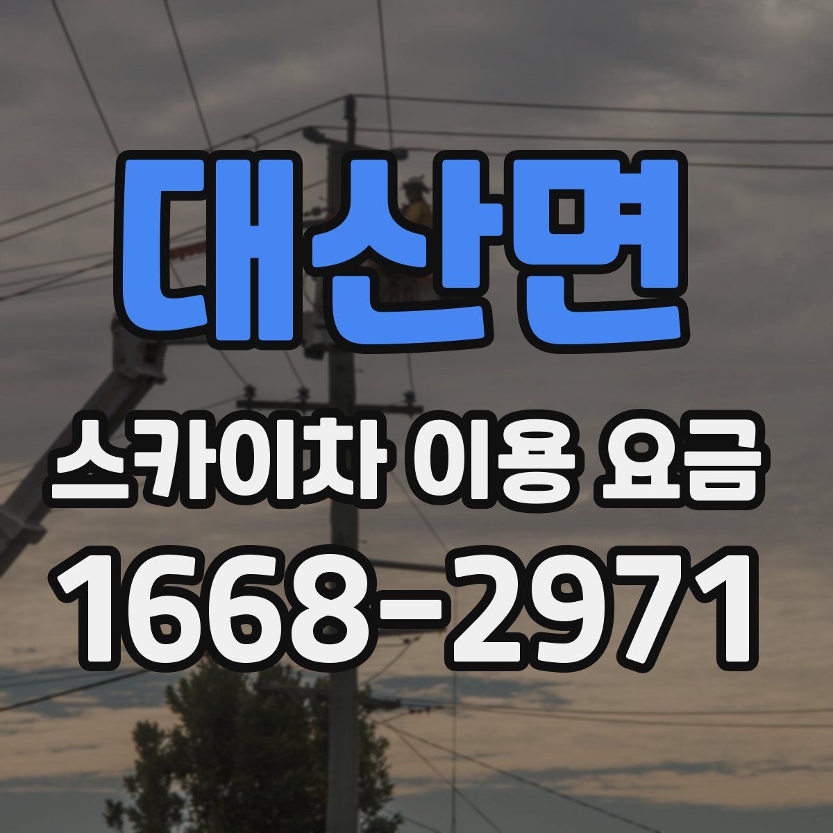 대산면 스카이차 이용 요금