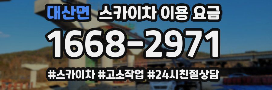대산면 스카이차 이용 요금