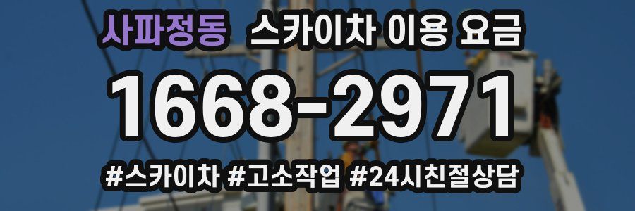 사파정동 스카이차 이용 요금
