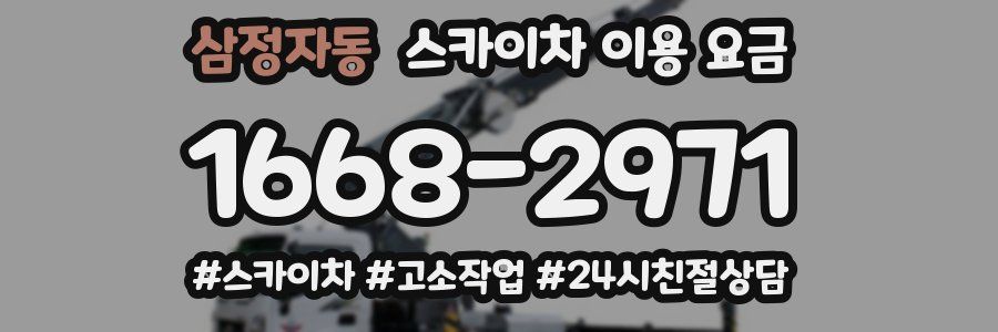 삼정자동 스카이차 이용 요금
