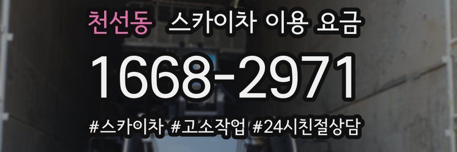 천선동 스카이차 이용 요금