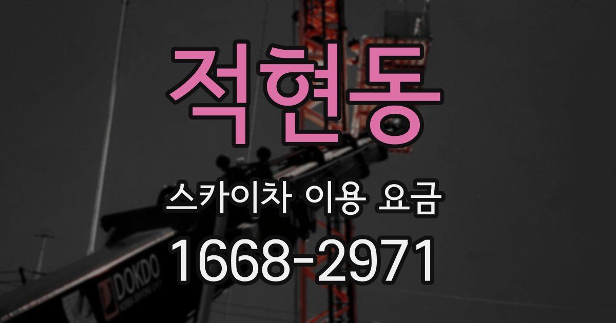 적현동 스카이차 이용 요금