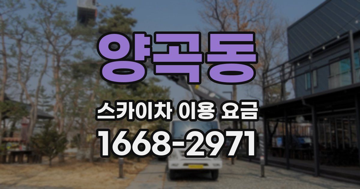 양곡동 스카이차 이용 요금