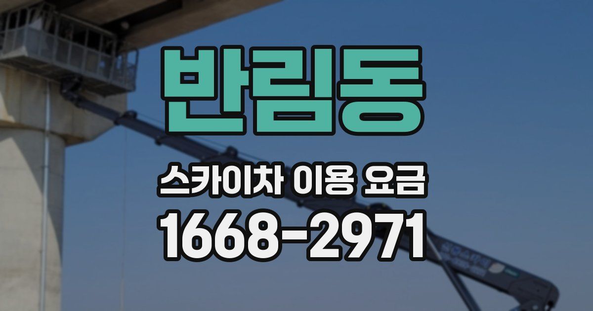 반림동 스카이차 이용 요금