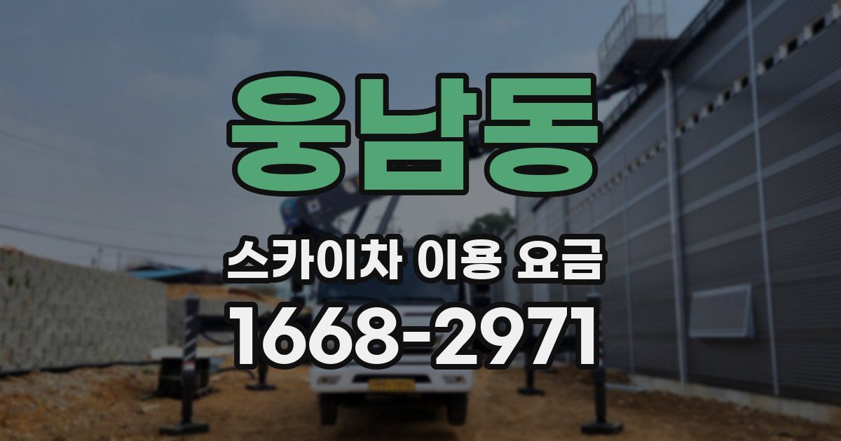 웅남동 스카이차 이용 요금