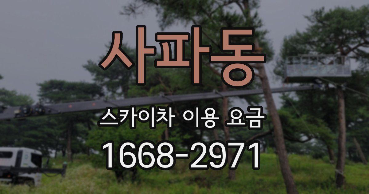 사파동 스카이차 이용 요금