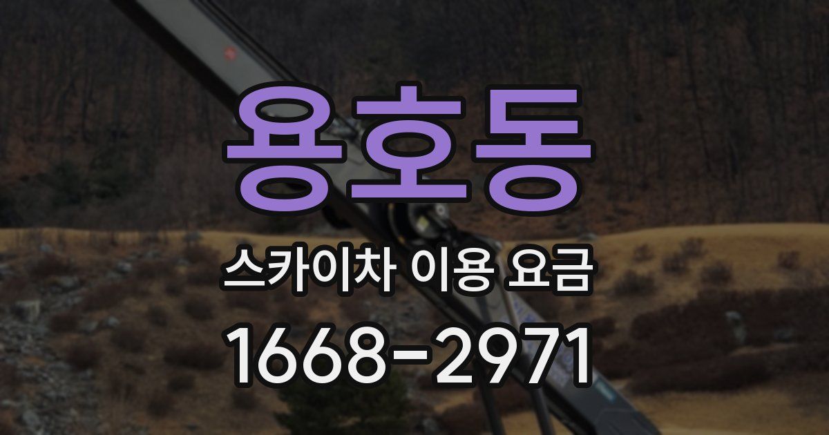용호동 스카이차 이용 요금