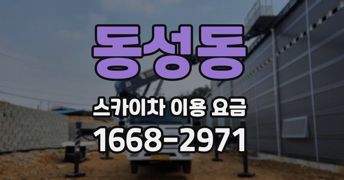 동성동 스카이차 이용 요금