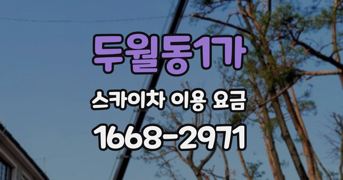 두월동1가 스카이차 이용 요금