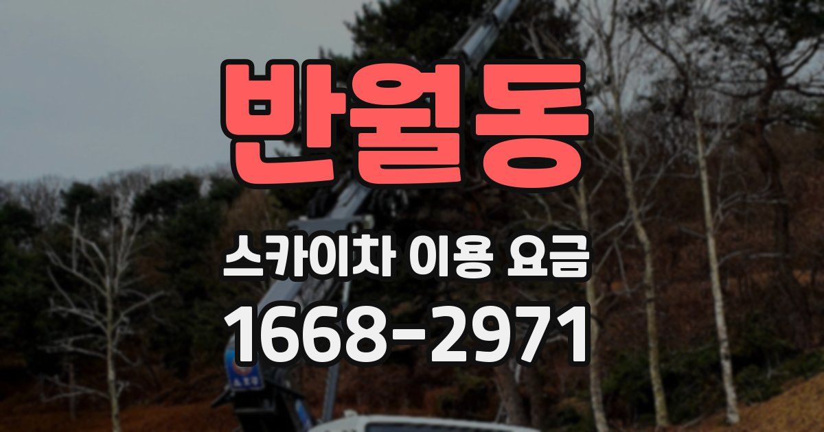 반월동 스카이차 이용 요금