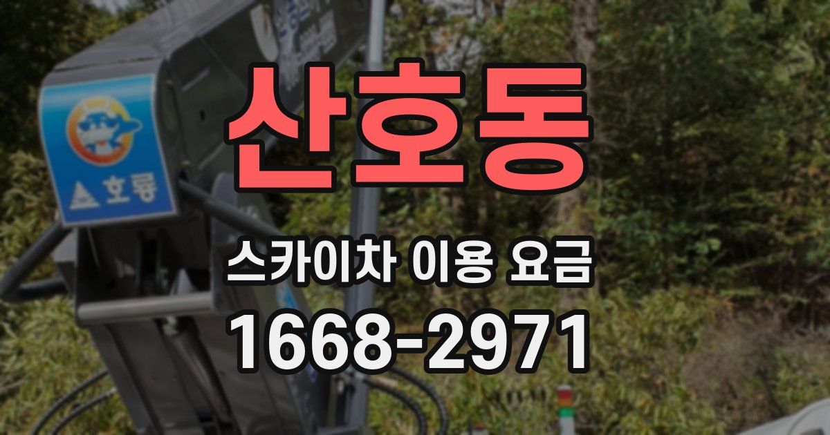 산호동 스카이차 이용 요금