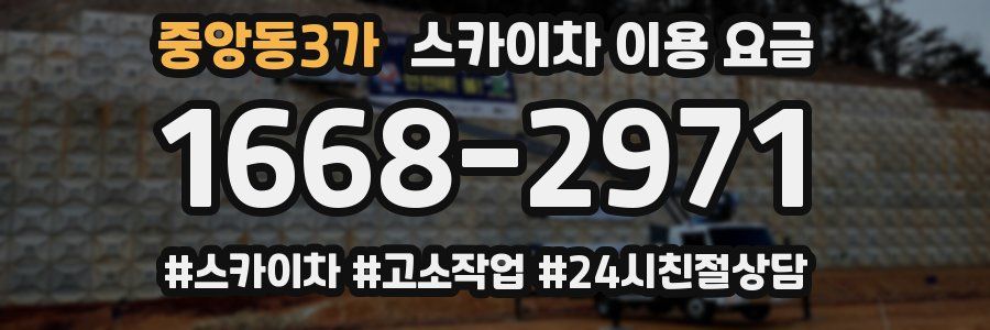 중앙동3가 스카이차 이용 요금