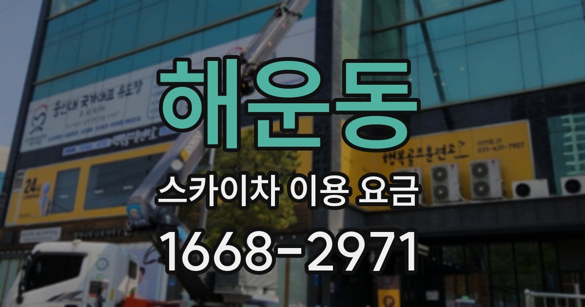 해운동 스카이차 이용 요금