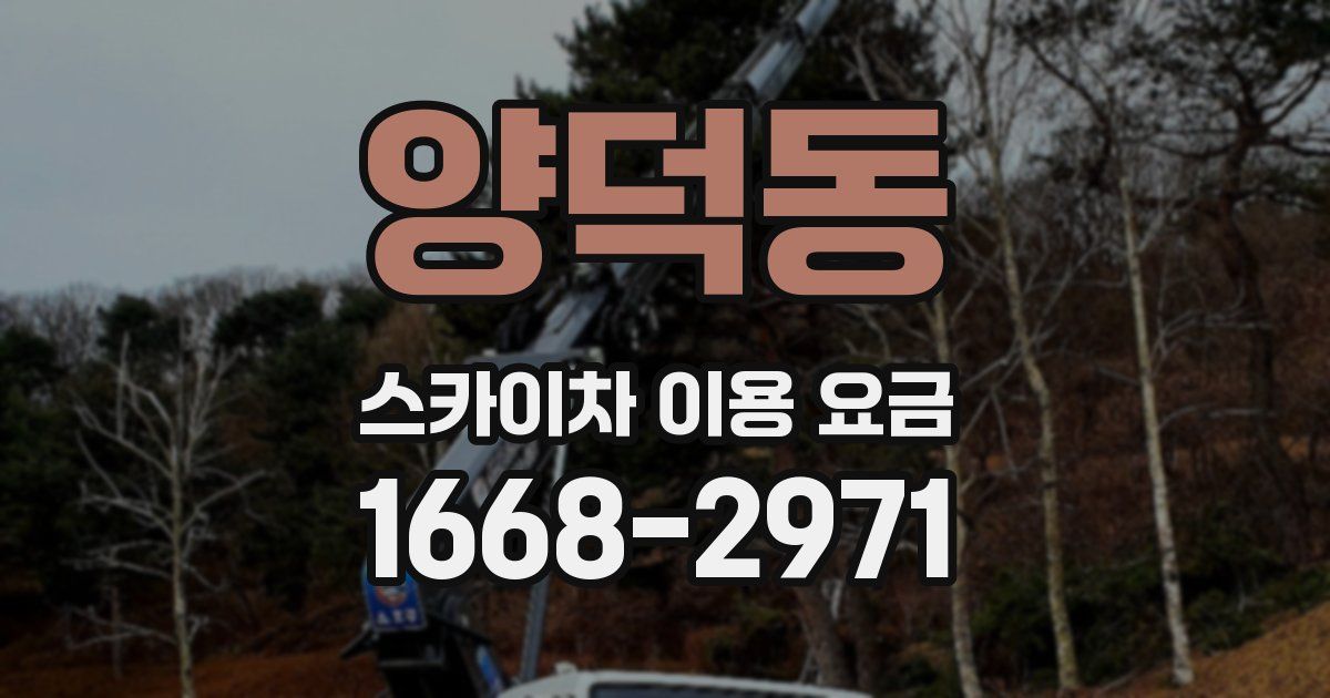 양덕동 스카이차 이용 요금